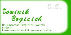 dominik bogisich business card